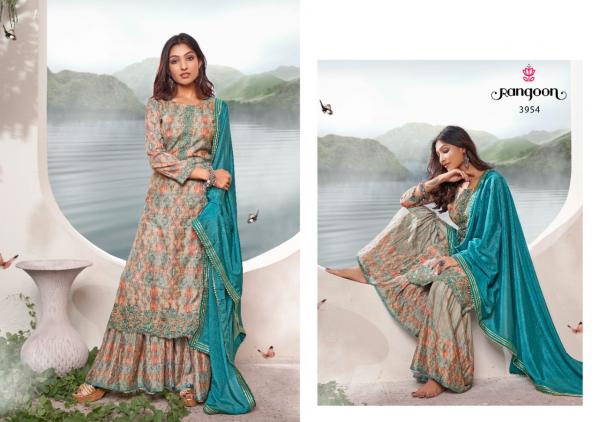 Rangoon Rangriti Muslin Jacquard Designer Readymade Suit